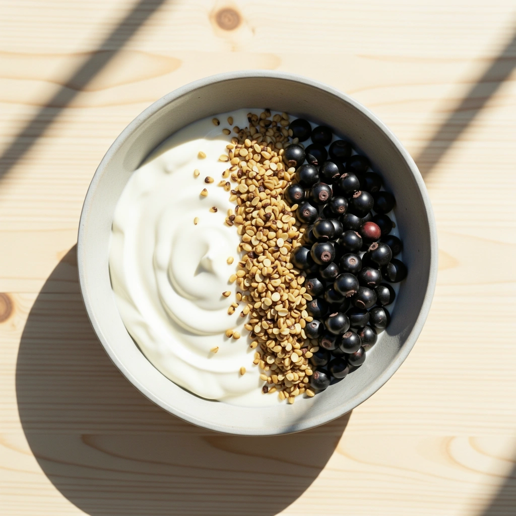 Tuoreet ainesosat kulhossa